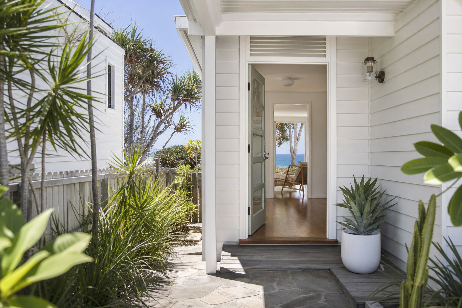 Beach cottage entry in Tugun