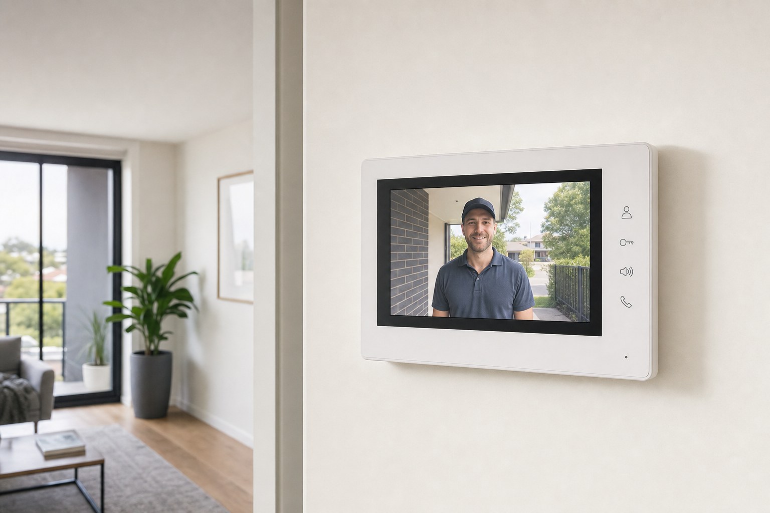 Indoor video intercom screen