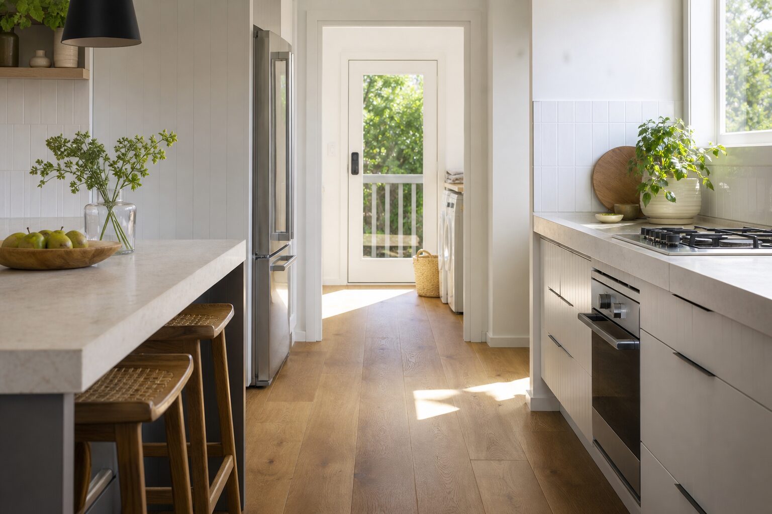 Kitchen to back door
