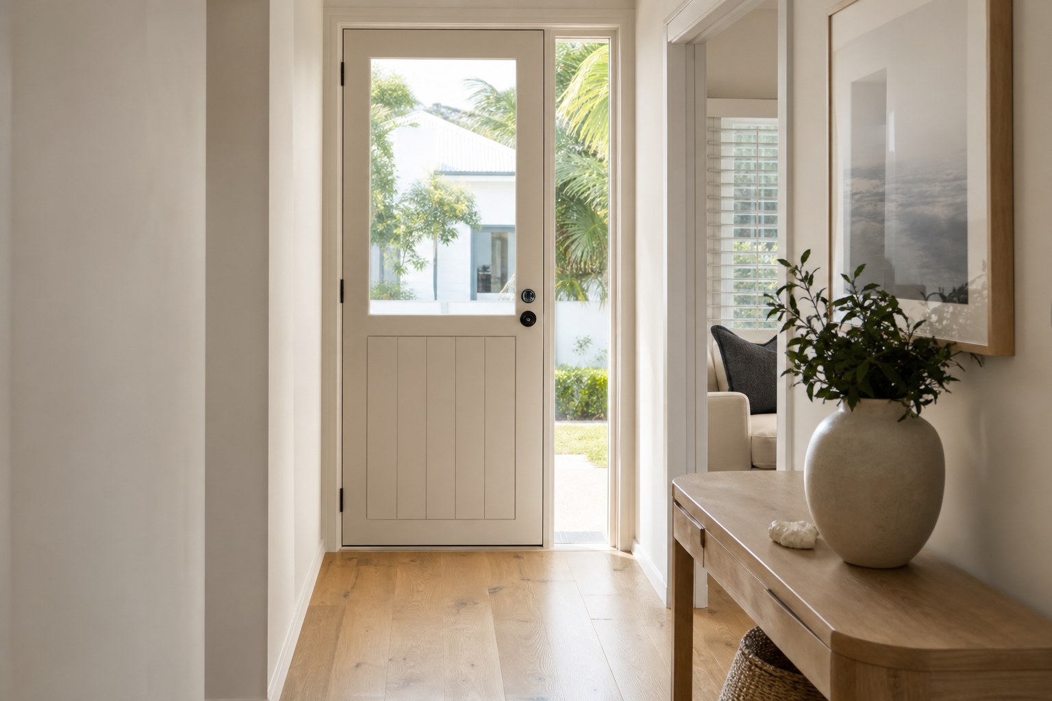 Hallway entry in a Labrador home