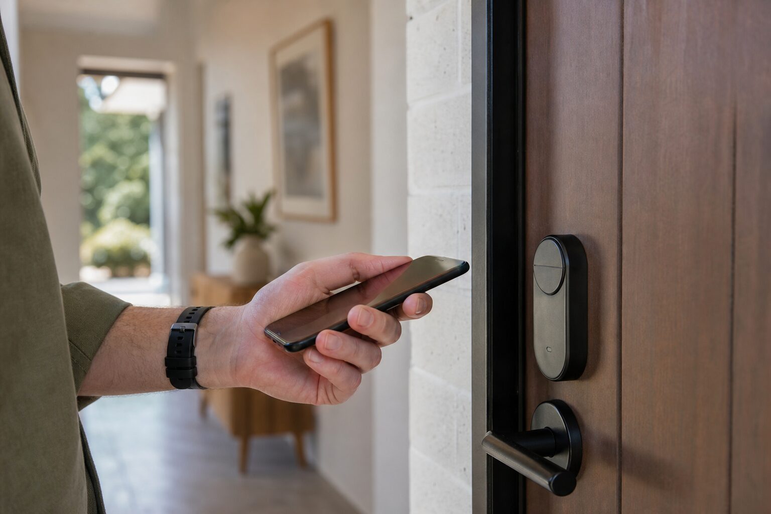 Phone unlock at the door