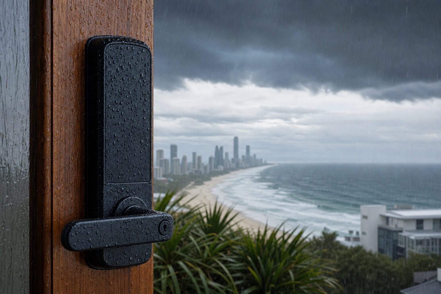 Weather on outdoor hardware