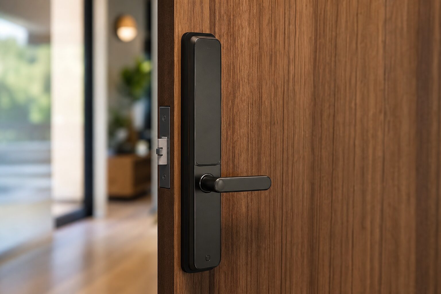 Slim lock handle detail