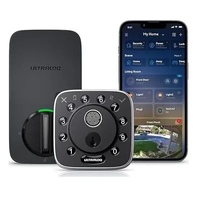 ULTRALOQ Bolt Fingerprint Wi-Fi Smart Lock with Door Sensor