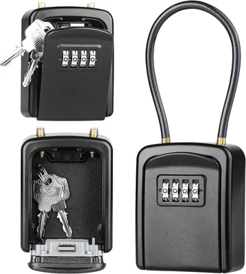 Diyife Key Safe with Wire Rope Shackle