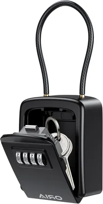 Key Lock Box with Removable Chain