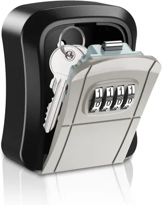 Compact Wall Mount Key Lock Box (3.7")