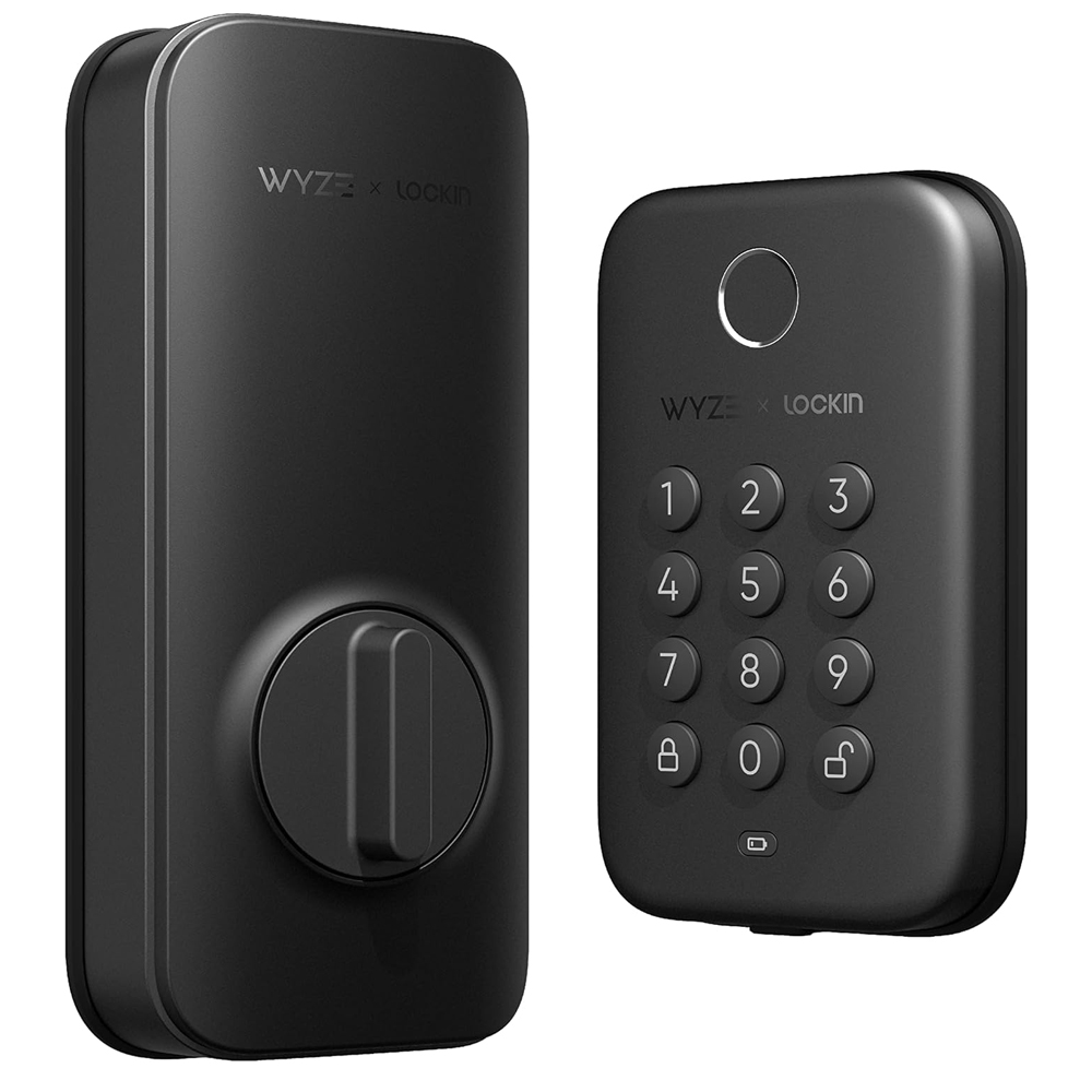 Wyze Auto-Lock Bolt, Fingerprint Keyless Entry Door Smart Bluetooth Deadbolt Replacement, Backlit Keypad, IPX5 Weatherproof, in-App History and Scheduled Access, BHMA, UL 20-Min Fire Rated